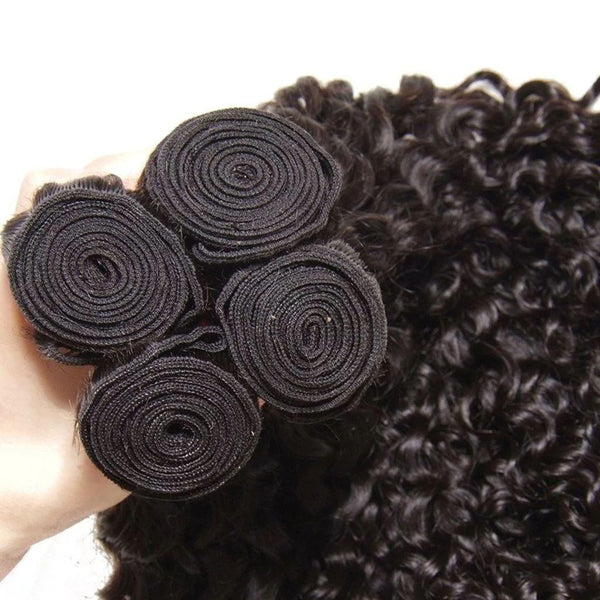 BeQueen Pacotes de Tecelagem Cabelo Cacheado Kinky Curly Cabelos Brasileiros 100% Cabelos Virgens 10A