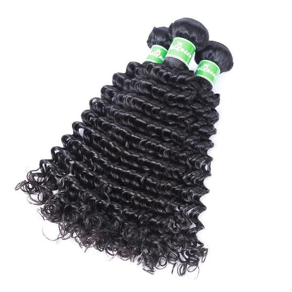 BeQueen  Paquets de Tissage Deep Wave Cheveux Indiens 100% Cheveux humains 10A