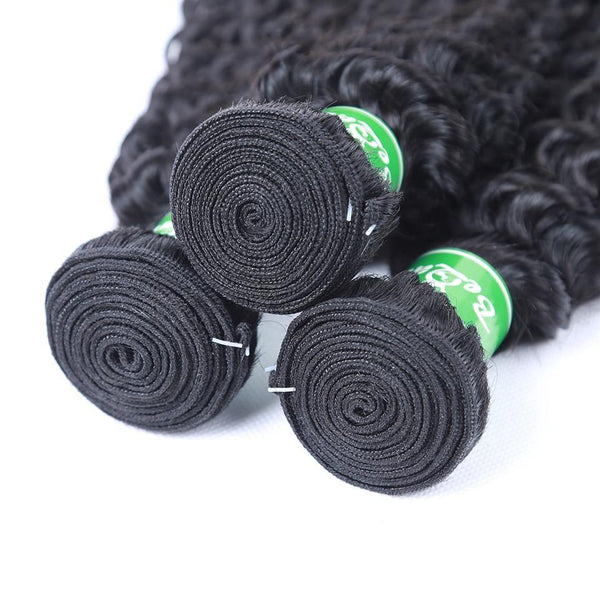 BeQueen  Paquets de Tissage Deep Wave Cheveux Indiens 100% Cheveux humains 10A