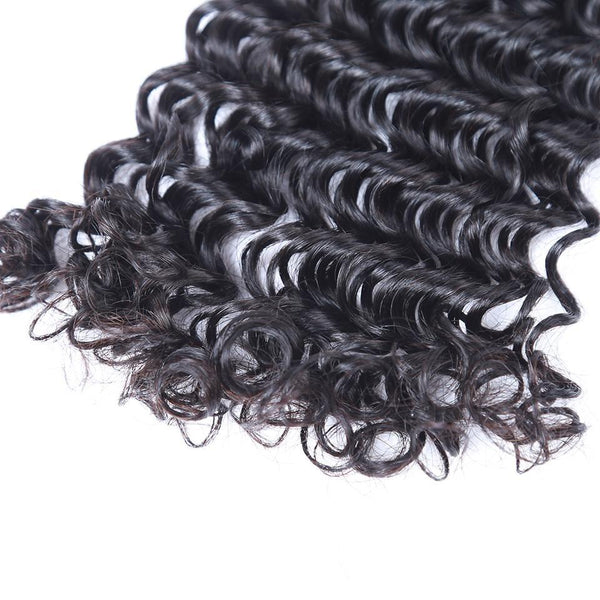 BeQueen  Paquets de Tissage Deep Wave Cheveux Indiens 100% Cheveux humains 10A