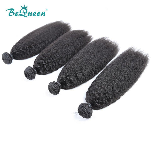 BeQueen Tissage Extensions Kinky Straight Cheveux Brésiliens 100% Cheveux vierges de type 8A