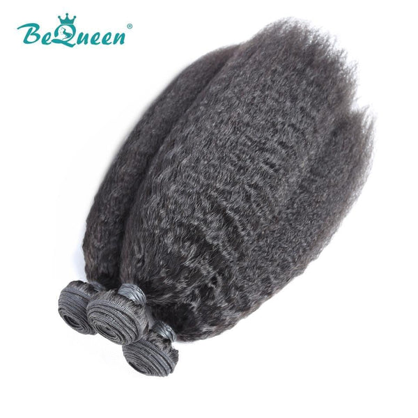 BeQueen Tissage Extensions Kinky Straight Cheveux Brésiliens 100% Cheveux vierges de type 8A