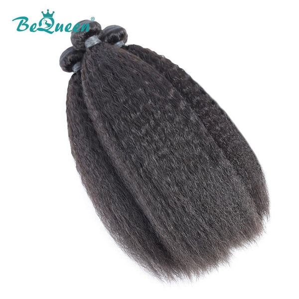 BeQueen Tissage Extensions Kinky Straight Cheveux Brésiliens 100% Cheveux vierges de type 8A