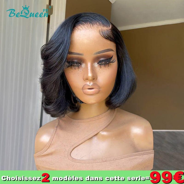 BeQueen 99€=2 pelucas “Forbes” Peluca Pixie con Tela en la parte trasera negra