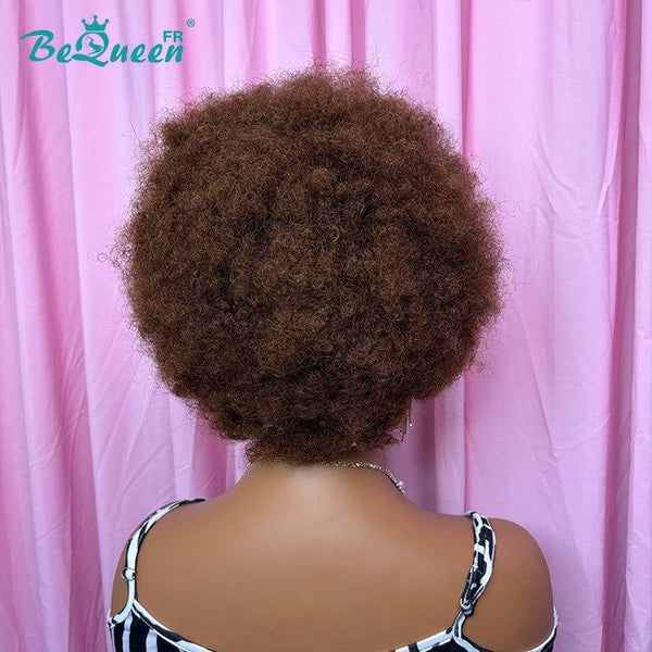 BeQueen 99€=2 perruques "Megan"  Perruque Pixie Afro curl avec Lace Frontale 13x4 Racine noir et brun