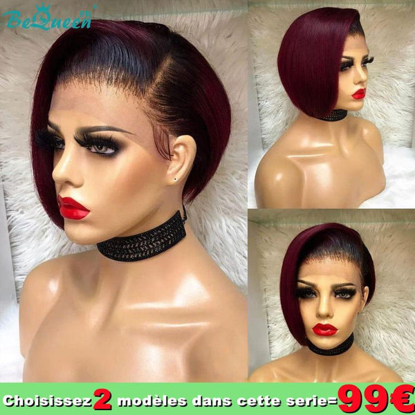 BeQueen 99€=2 Pelucas Peluca "Ámbar" Raíz Negra y Roja