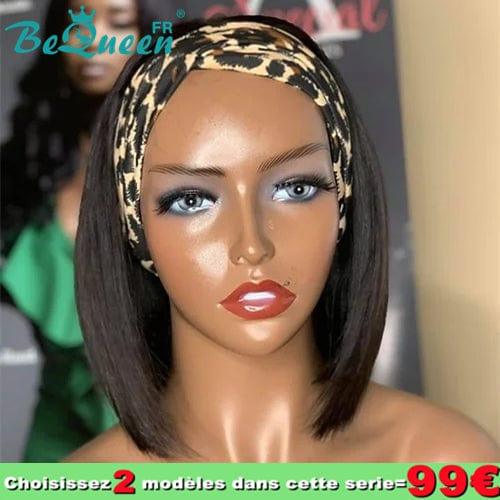 BeQueen 99€=2 Pelucas Peluca Bob con Faja Lisa