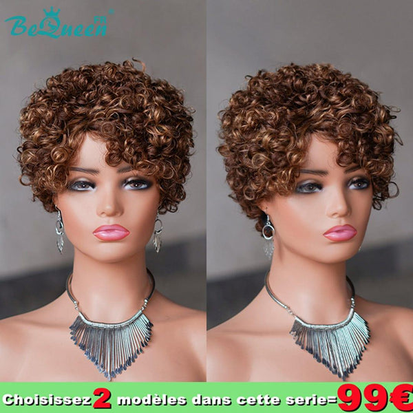 Bequeen 99€ = 2 wigs “Chelsea” wig Brown mix honey
