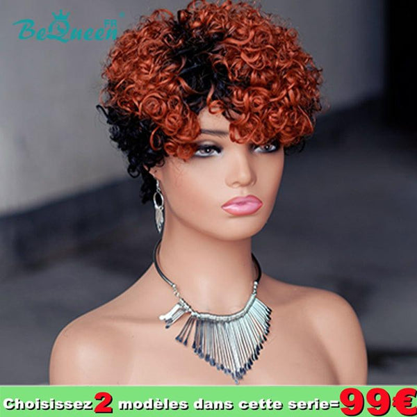 Bequeen 99€=2 perruques Perruque “Chelsea”  Racine Noir et Orange