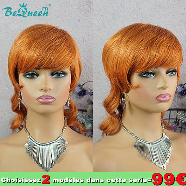 BeQueen 99€ = 2 pelucas Peluca Geraldine Naranja