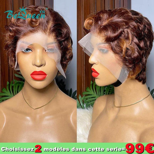 BeQueen 99 €=2 Perücken Perücke „Ines“ Brauner Honigmix