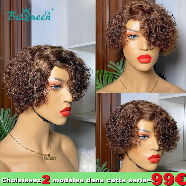 Bequeen 99€ = 2 pelucas Peluca “Nordica” Marrón mezcla Miel