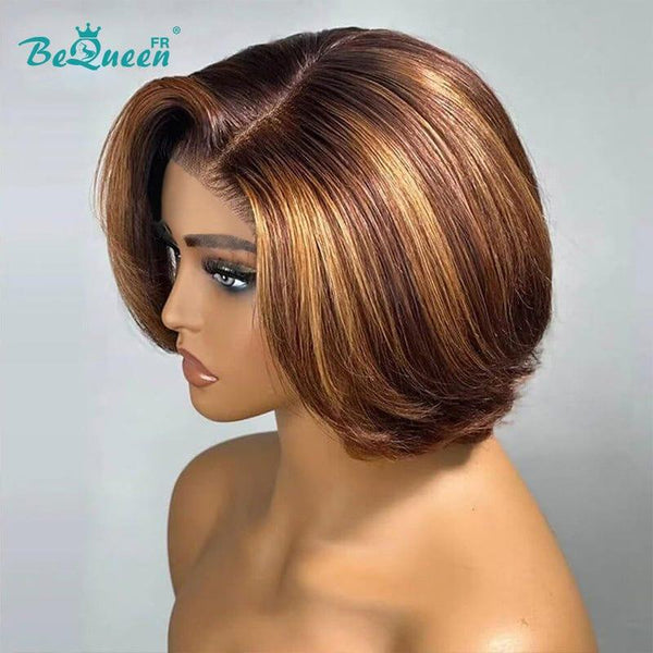 BeQueen 179€ = 3 "Betty" wigs Pixie Wig Brown mix Honey Glueless