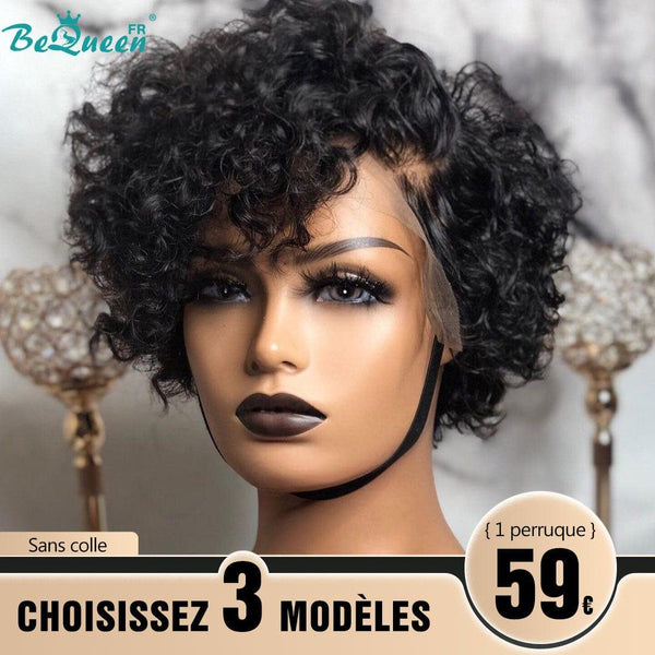 BeQueen 179€ = 3 wigs "Paula" BOB Wig 8 Inch Glueless