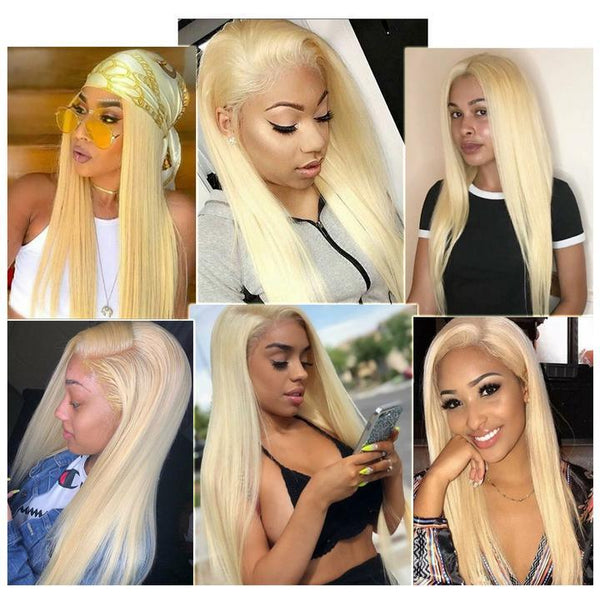 BeQueen Glatthaar-Webart-Bündel, 100 % reines Haar, blonde Farbe #613
