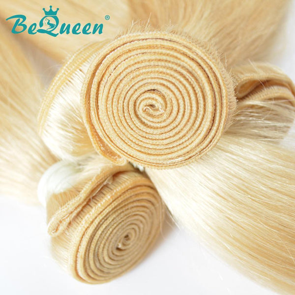 【Bequeen】10A Brazilian 100% Virgin Hair Straight Bundles 613# Blonde Color 12-26 inches Available Factory Price - Bequeen Office Store