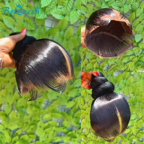 BeQueen “Flamingo" Full Lace Wig with Ponytail 100% Human Hair Already Customized 3 Models