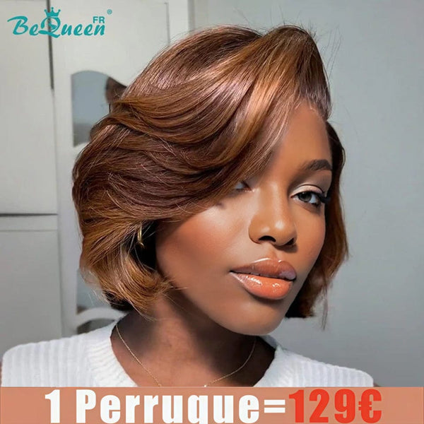 BeQueen 129€=1 perruques Perruque “Corinne” Perruque Bob Body Wave avec Lace Closure 5X5