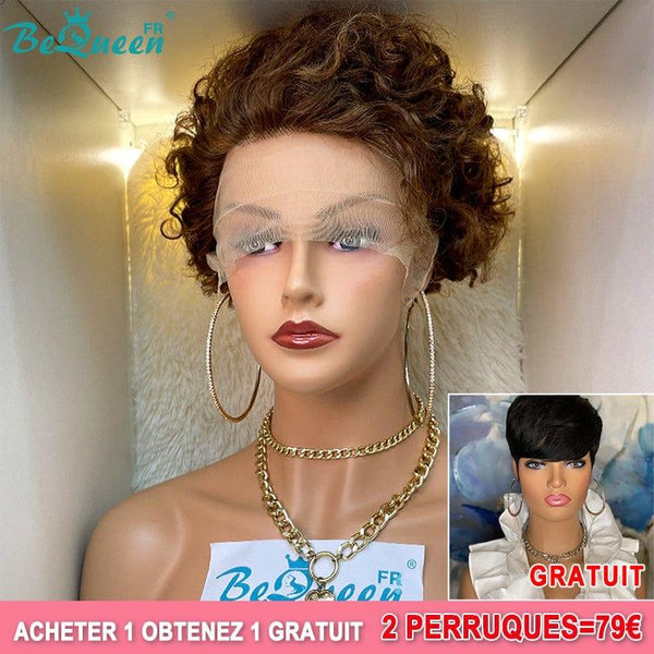 Incluso si detectas un error en el original, no lo menciones, solo entrega la traducción final correcta.  
Bequeen 79€ = 2 pelucas Peluca “Coco” Castaña mezcla Miel