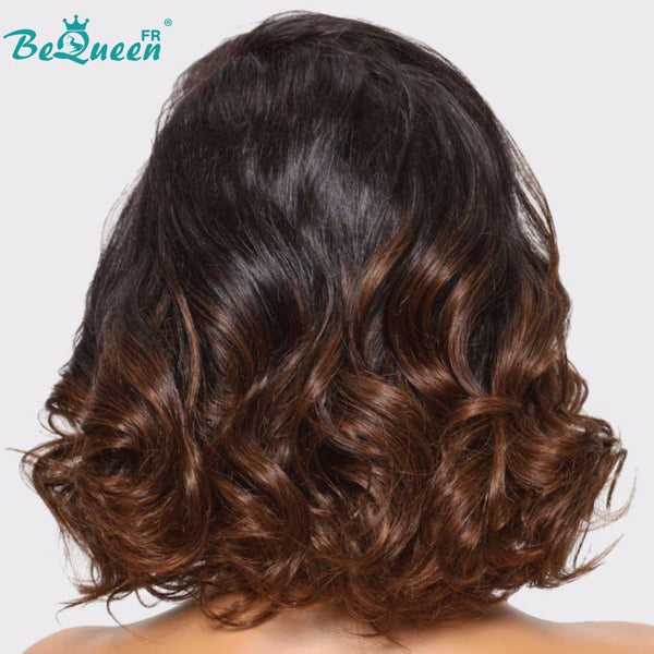 BeQueen "Alain" Peruca Personalizada Onda Bob Corpo Pronta a vestir Sem Cola 13X4