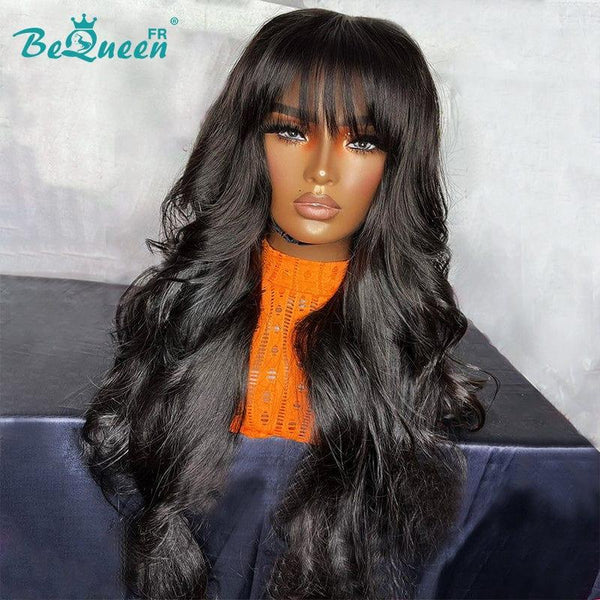 BeQueen “Angelica” Body wave wig with bangs with natural skin tone