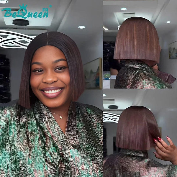 BeQueen "Dominique" Glatze Perücke Bob Braun-Melismix in Lace KIM 2x6 100 % vietnamesisch 250 % Dichte Bewertet von 1 Person