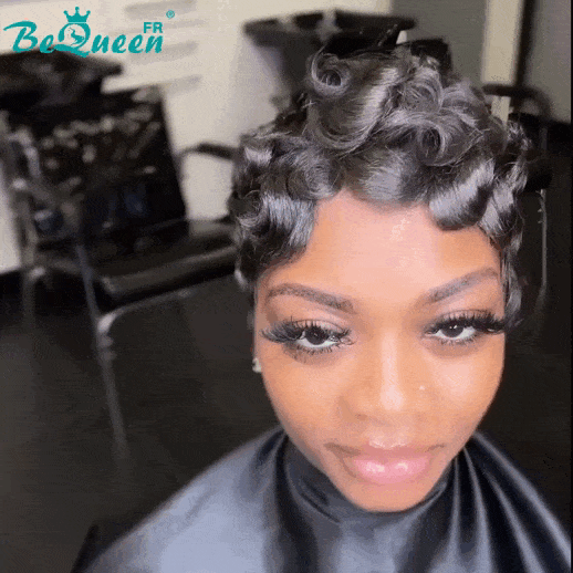 BeQueen „Fatoumata“ Pixie-Perücke mit voller Spitze