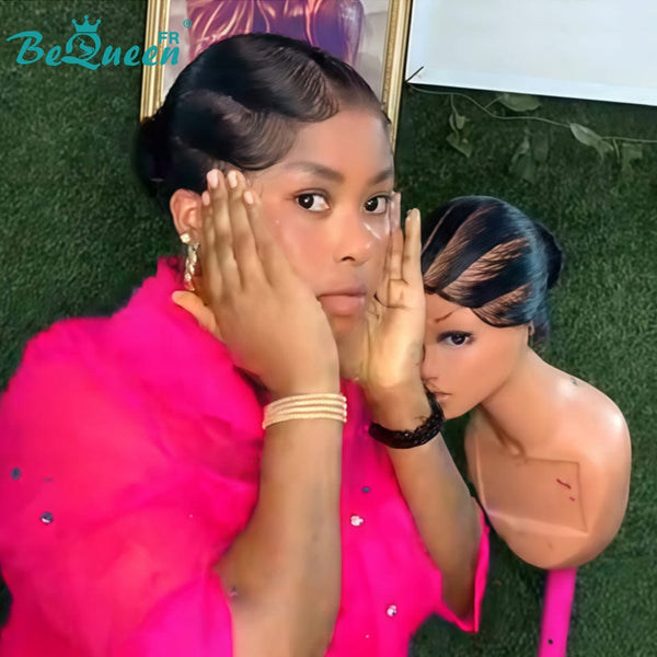 BeQueen “Florance” Full Lace Wig with Braid and Bun Style 5