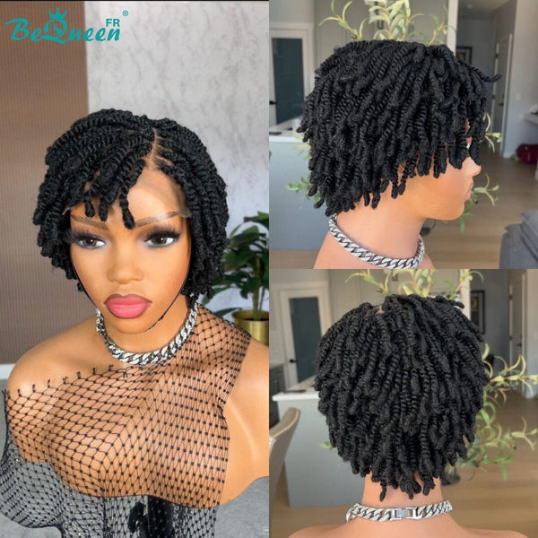BeQueen “Helno” Pixie Wig with Twist Braid Full Lace Glueless