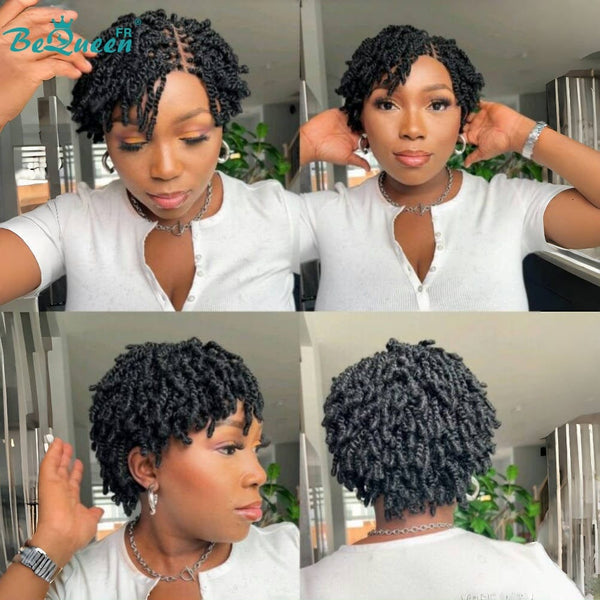 BeQueen “Helno” Pixie Wig with Twist Braid Full Lace Glueless
