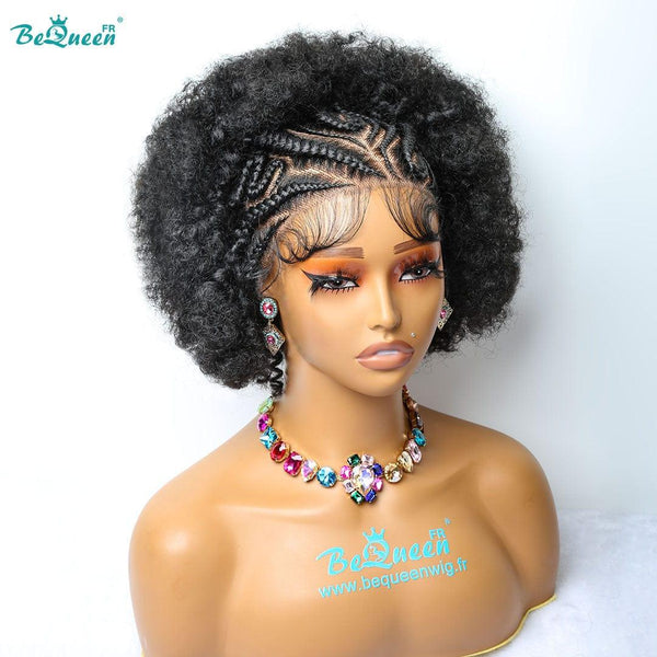 BeQueen “Keilana" Perruque Afro synthétique avec Tresse