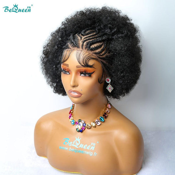 BeQueen “Keilana" Perruque Afro synthétique avec Tresse