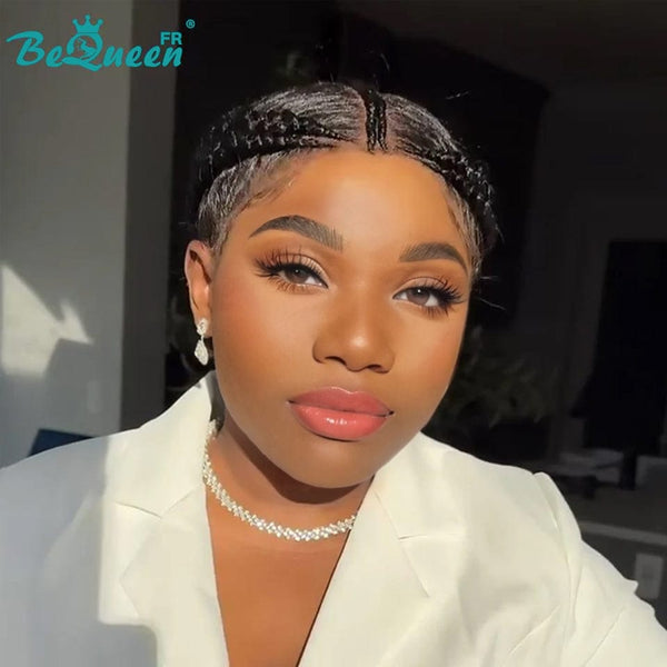 BeQueen "Lucke" Perücke mit Zöpfen Vollperle