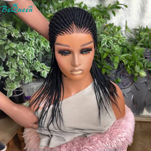 BeQueen "Tesi" Perücke mit langer frontalem Haarflechte aus Lace und Haarschmuck