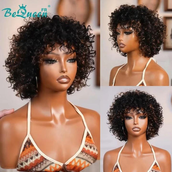 Bequeen Perruque "Coelhinha" Pixie Cabelo Cacheado Curto