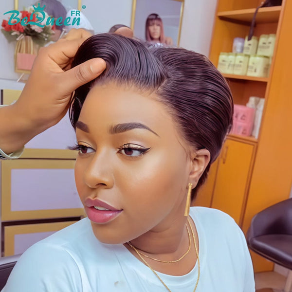 Bequeen Wig "Chris" Black Ready to Wear 100% Human Hair Glueless Style 6