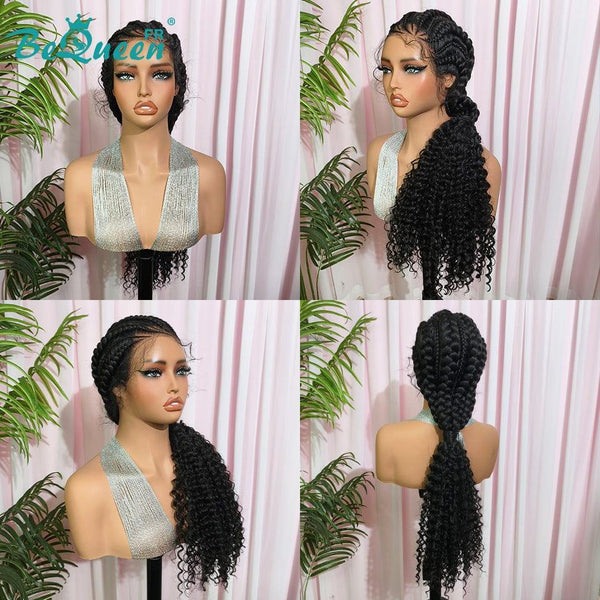 BeQueen „Teese“ Perücke mit langem Zopf und Frontalspitze