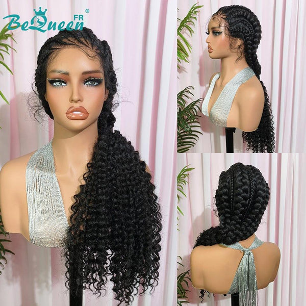 BeQueen „Teese“ Perücke mit langem Zopf und Frontalspitze