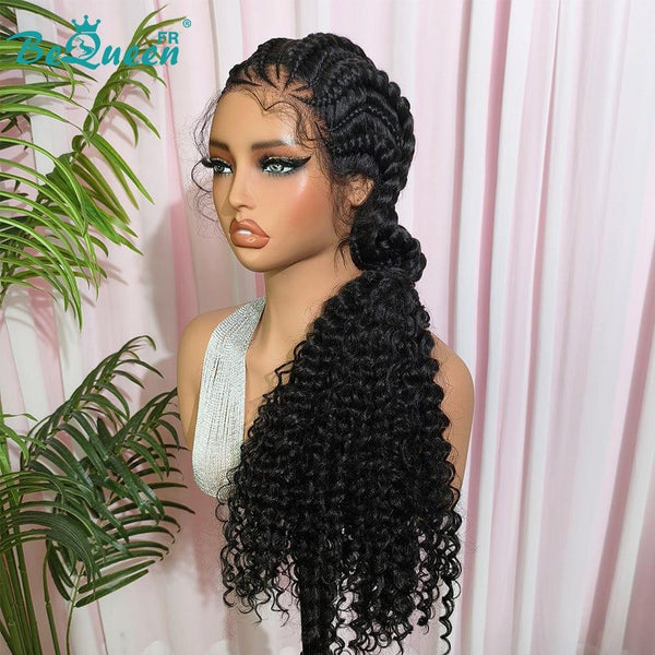 BeQueen „Teese“ Perücke mit langem Zopf und Frontalspitze