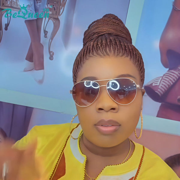 BeQueen "Thata" Peruca com Trança longa de renda cheia sem cola