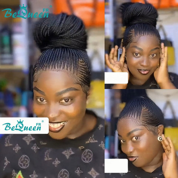 BeQueen "Thata" Peluca con Trenza larga de encaje completa sin pegamento