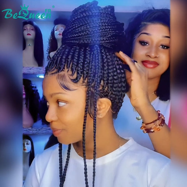 BeQueen “Thata” Long Braided Wig Full Lace Glueless Style 2