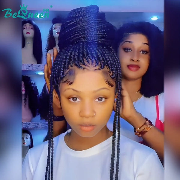 BeQueen “Thata” Long Braided Wig Full Lace Glueless Style 2