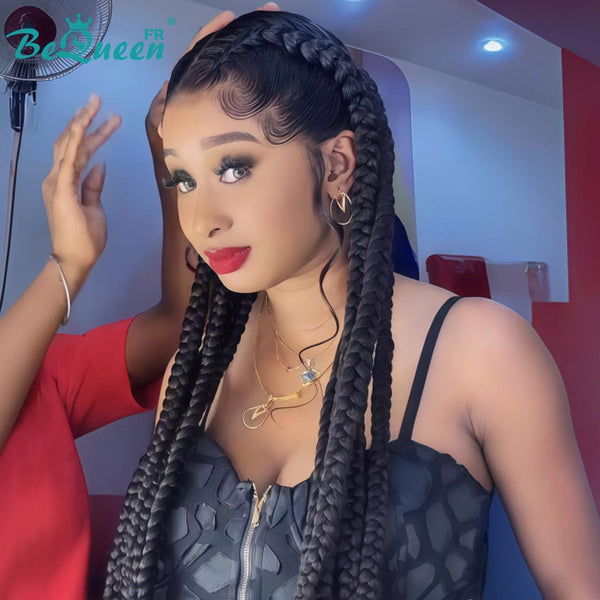 BeQueen "Tesi" Peruca com Trança frontal longa em renda com acessórios para cabelo