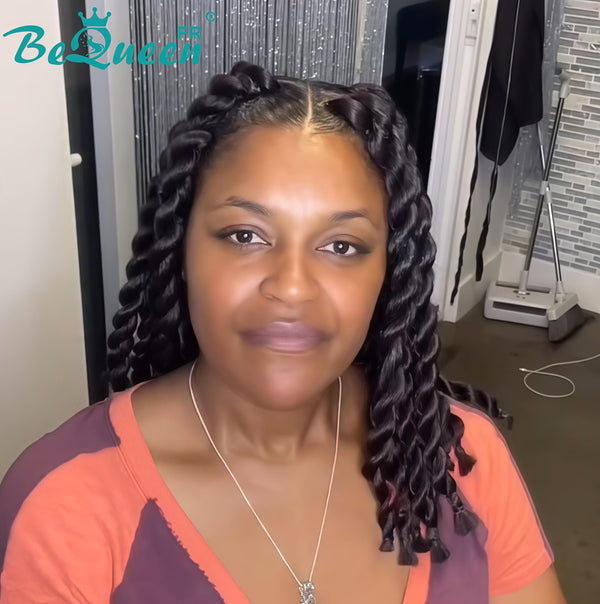 BeQueen “Edura" Peluca con Trenza con Full Lace estilo 2