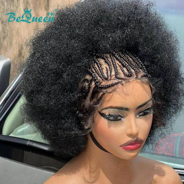 BeQueen “Keilana" Perruque Afro synthétique avec Tresse