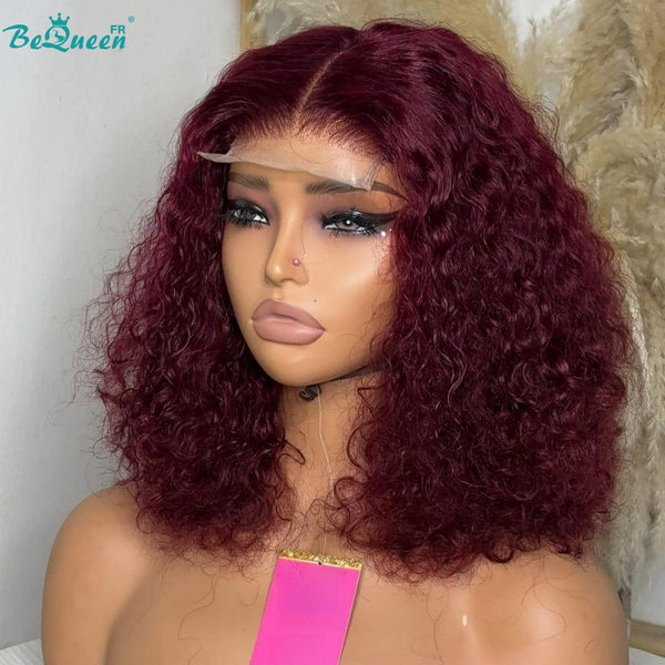 BeQueen “Marco” Bob Brown Water Wave Wig with 4*4 Lace Closure High Density 235G