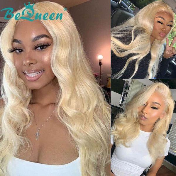 BeQueen "Elsa" Long Blonde Body Wave Wig with 360 Lace