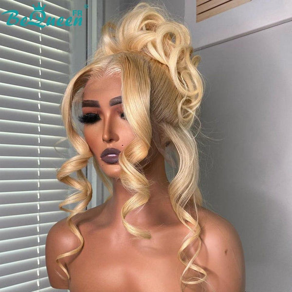 BeQueen "Elsa" Long Blonde Body Wave Wig with 360 Lace