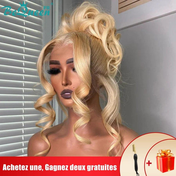 BeQueen "Elsa" Long Blonde Body Wave Wig with 360 Lace